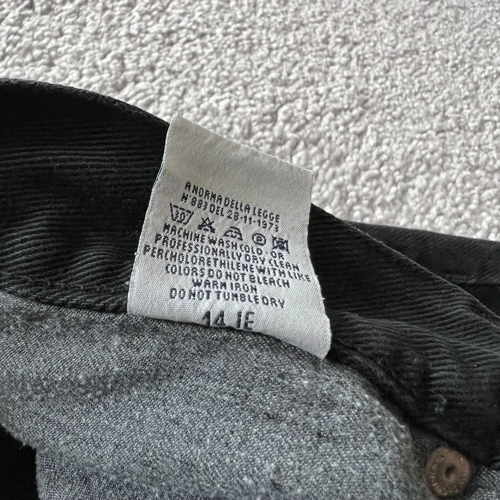 Dolce & Gabbana J&ANS‎ Jeans Mens 26x28 Black Straight Button Fly Raw Hem Italy
